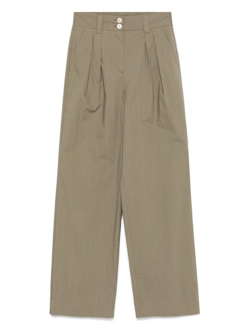 Lorena Antoniazzi pleat-detail trousers - Green