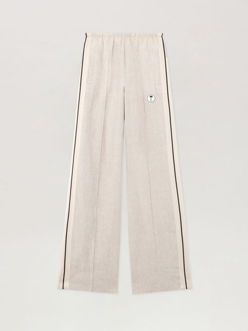 Tree Logo Track Pants Woman  Beige Off White