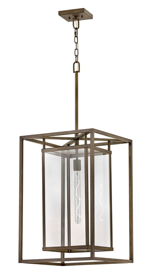 Burnished Bronze LED Hanging Lantern from the Max Collection