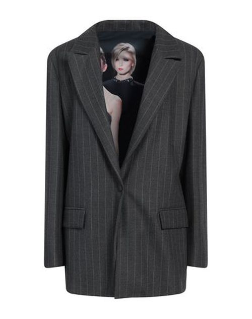 Woman Blazer Charcoal Size 12 Polyester, Viscose, Elastane