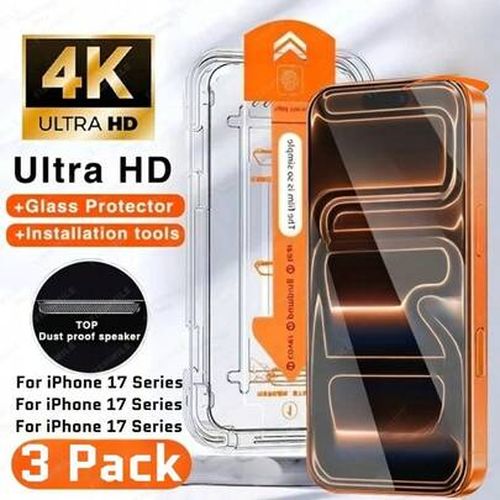 3-Piece HD Screen Protector For IPhone 17 16 Pro Promax 17 Air 16e 16/15/14/13/ Clear Quality Certified Halloween Gift Case-Friendly Anti-Scratch
