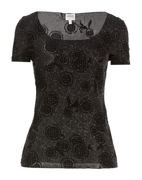 Woman Top Black Size 4 Acetate, Elastane
