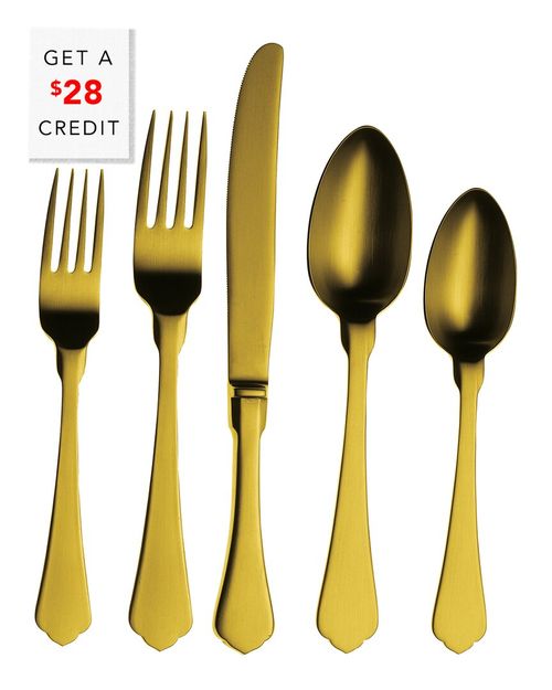 5Pc Flatware Set With $28 Credit