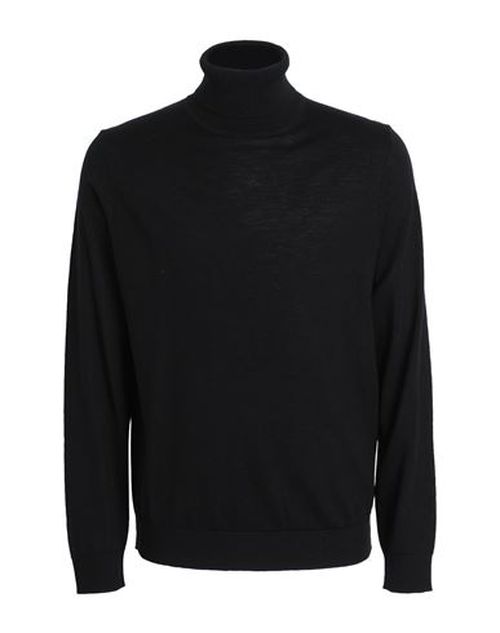 Man Turtleneck Black Size XXL Merino Wool