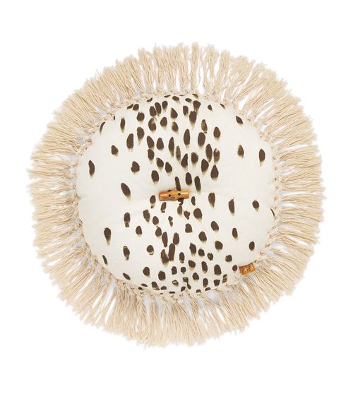 Fringed Dalmation Circular Cushion