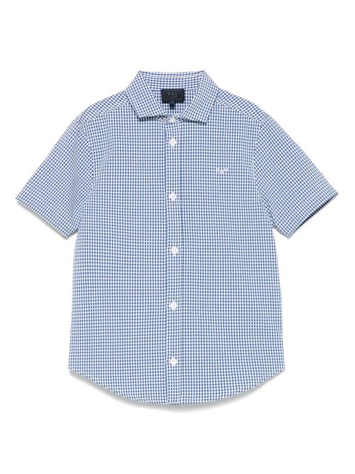 Gingham-pattern shirt - Blue