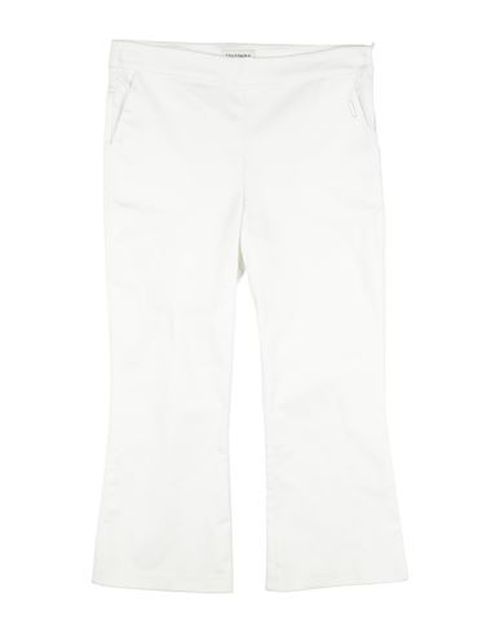 Kid Girl Pants White Size 14 Cotton, Elastane