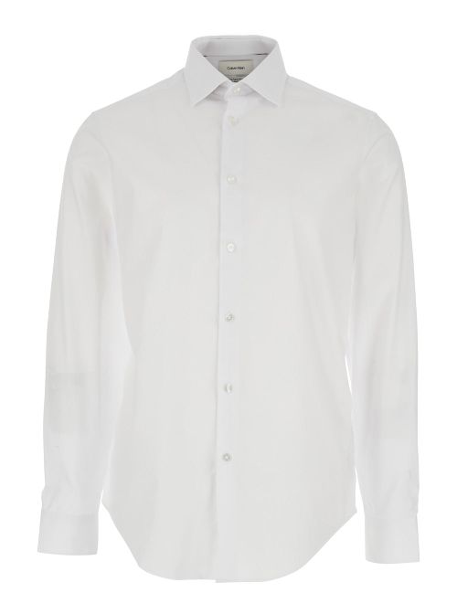 Classic Collar Cotton Poplin Shirt — White