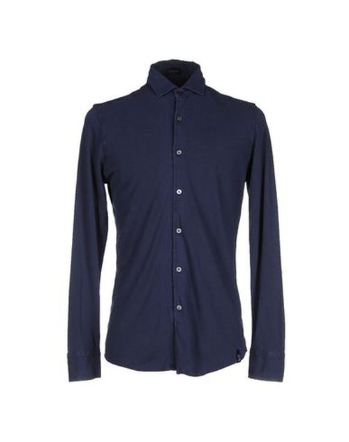 Man Shirt Midnight blue Size XL Cotton