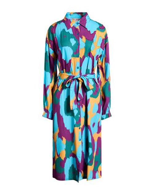 Woman Midi dress Azure Size M Viscose