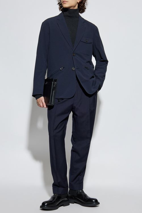 Blazer With Open Lapels, Men's, Navy Blue