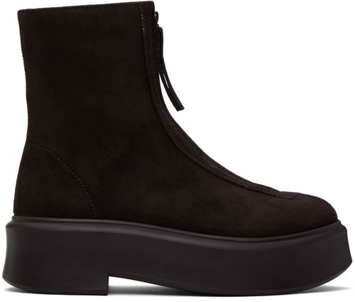 The Row Brown Zipped I Boots