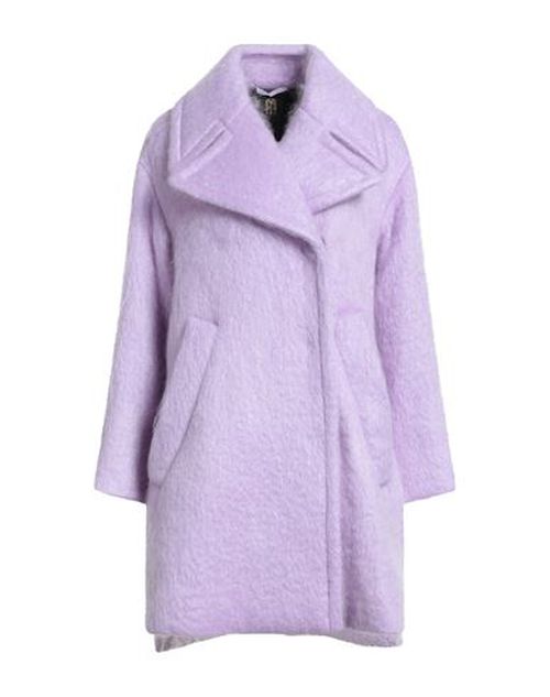 Woman Coat Lilac Size 2 Mohair wool, Wool, Polyamide