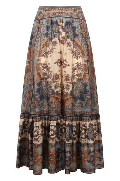 Ascension All-Over Print Silk Mini Skirt