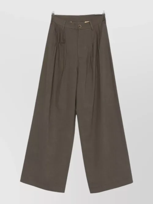 Uma Wang - paella linen blend wide leg trouser