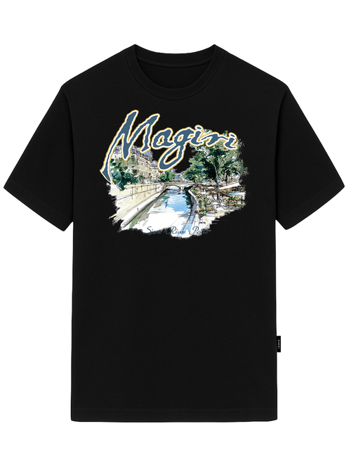 Magiri Riviera Printed T-hirt in Black - Black