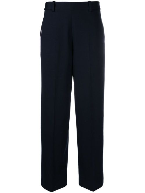 Mid-rise wide-leg trousers - Blue