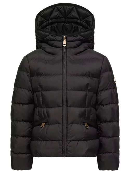 Girls Black Quilted Jacket