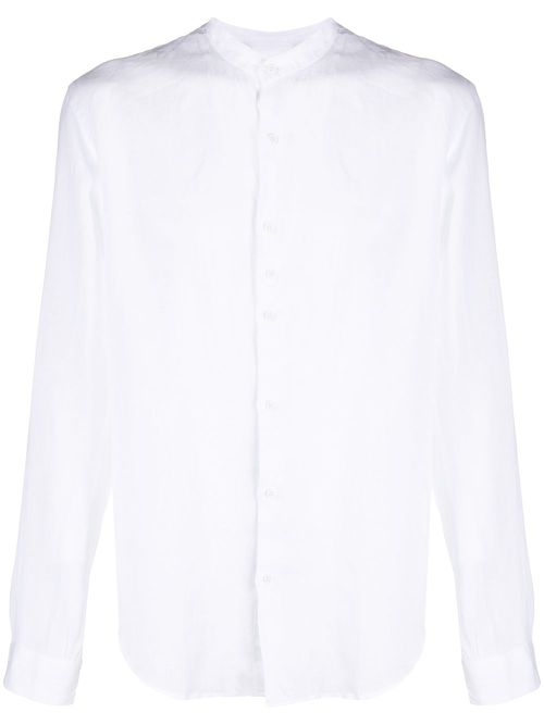 Collarless shirt - White