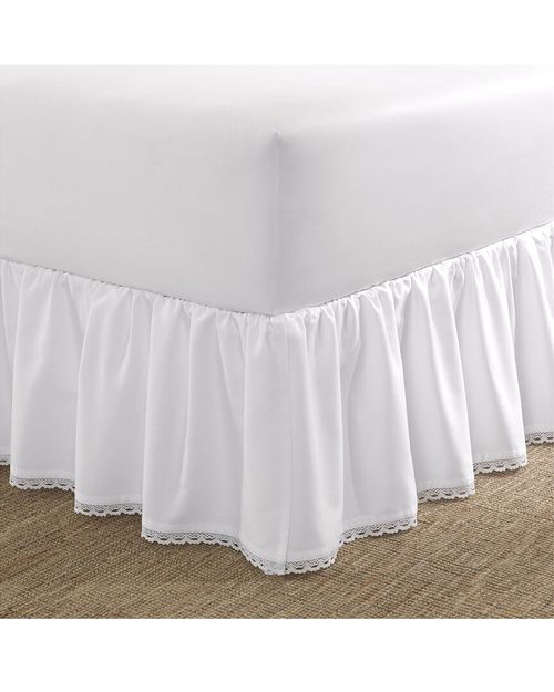 Crochet Ruffle White Bed Skirt