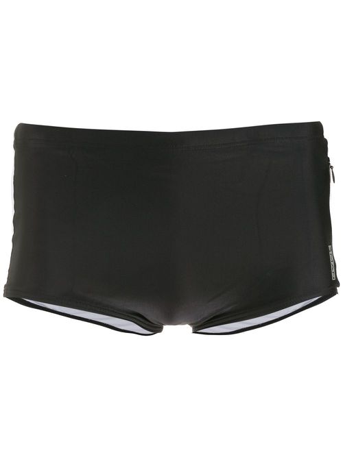 Side-stripe swim shorts - Black