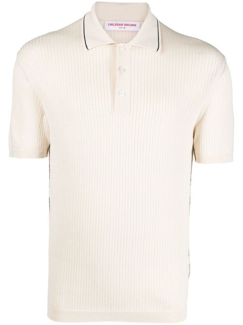 Maranon ribbed polo shirt - Neutrals