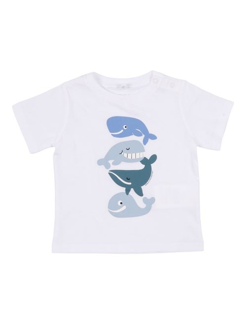 T-SHIRT-TOP White Cotton Short Sleeves T-shirt