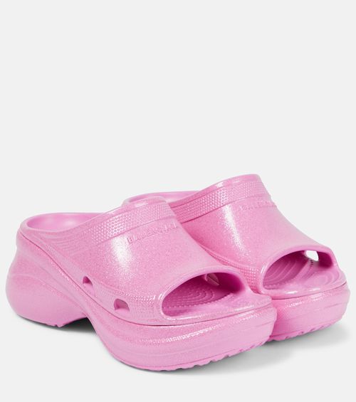 X Crocs Plateau-Pantoletten