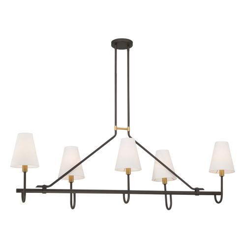 Legacy Brass Linear Chandelier from the Bellforge Collection