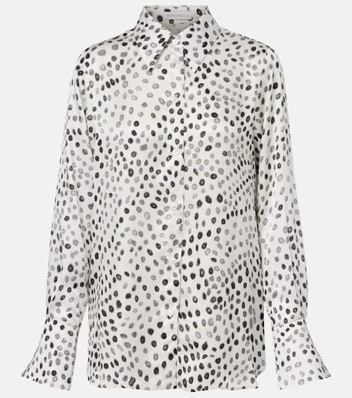 Printed satin blouse
