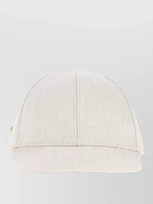 Prada - denim baseball cap curved brim design