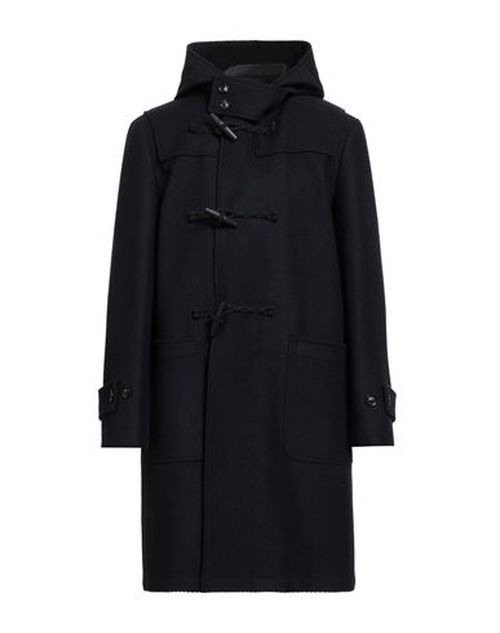 Man Coat Midnight blue Size 40 Wool, Cotton, Polyurethane, Elastane