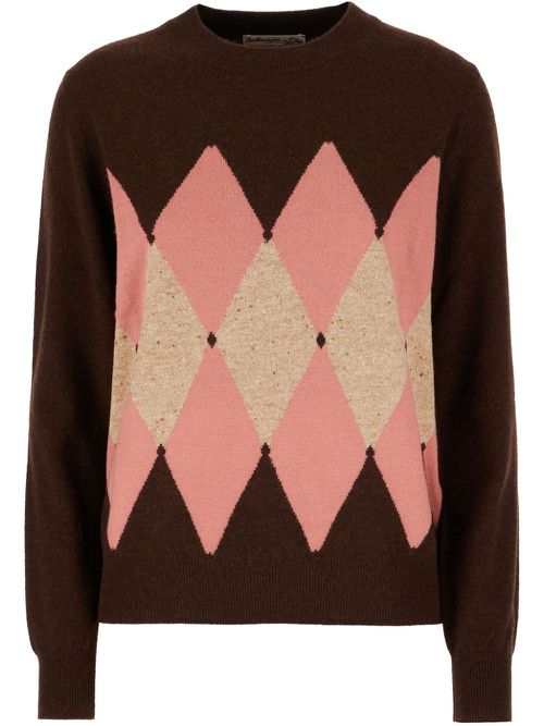 Argyle sweater - Brown