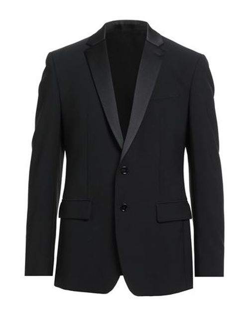 Man Blazer Black Size 38 Polyester, Wool, Elastane