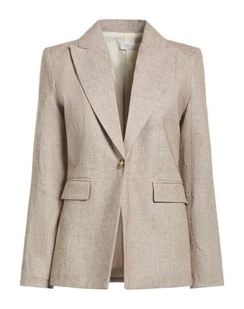 Woman Blazer Dark brown Size 10 Linen, Polyester, Cotton