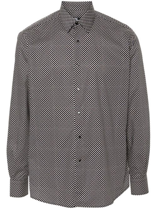 Polka dot print shirt - Black