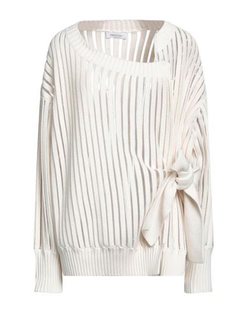 Woman Cardigan Ivory Size 4 Cotton, Nylon