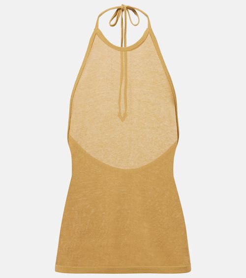 Lemaire Knitted halterneck cotton top