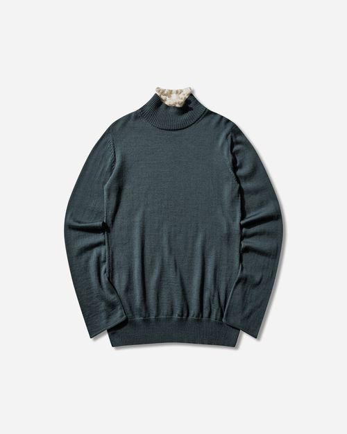 Women s Wool Turtleneck Sweater Grey Blue