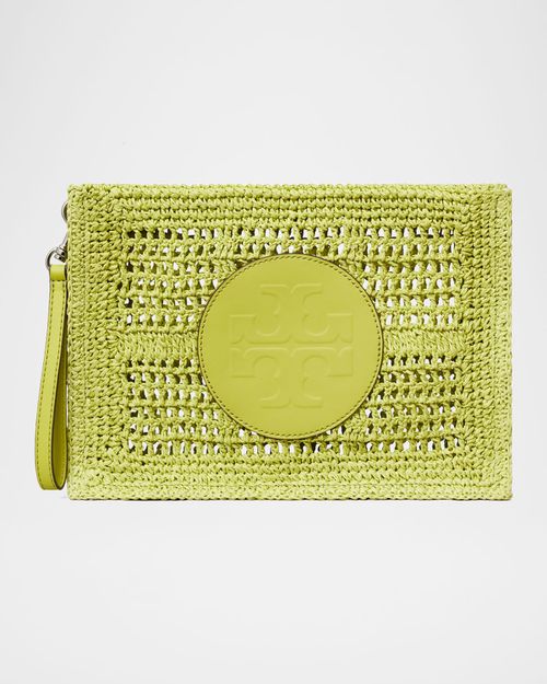 Ella Hand-Crocheted Paper Raffia Pouch Bag