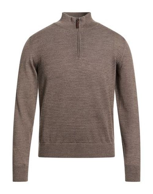 Man Sweater Taupe Size 46 Merino Wool