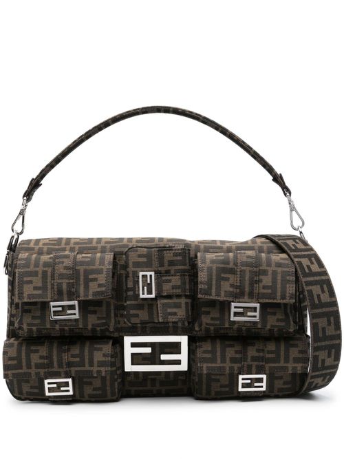 Maxi Multipocket Baguette shoulder bags - Brown