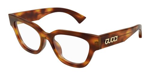 Gucci GG1837O 002 Women's Eyeglasses Tortoiseshell Size 51 - Blue Light Block Available