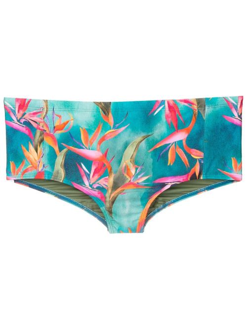 Bird of paradise-print swimming trunks - Blue