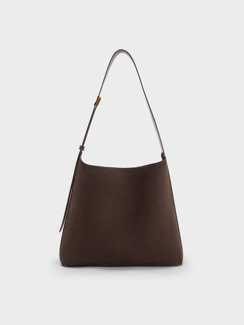 Charles & Keith - Edna Recycled Suede Hobo Bag