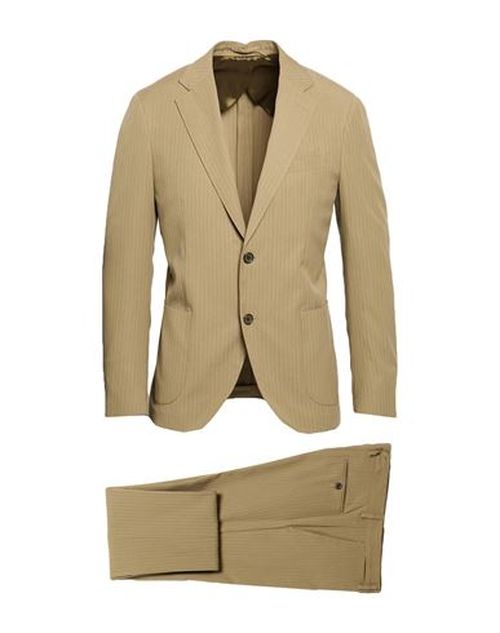 Man Suit Khaki Size 40 Silk, Cotton, Linen