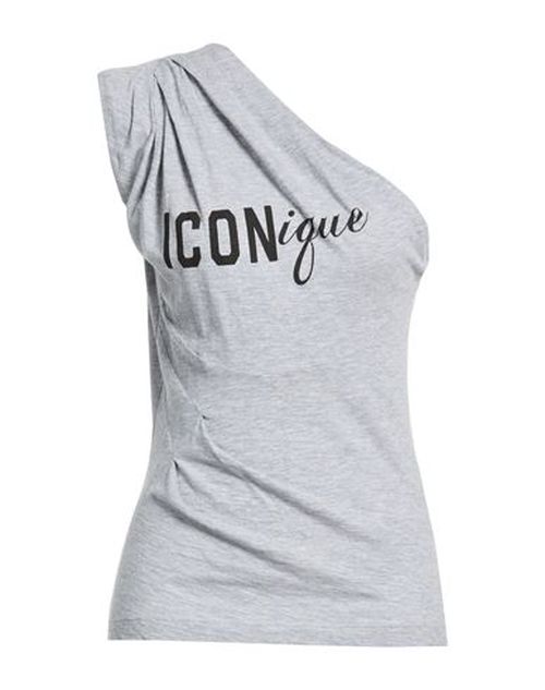 Woman Top Light grey Size M Cotton, Viscose