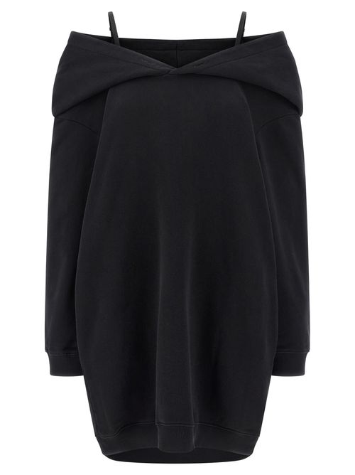 Off-shoulder Hooded Dress