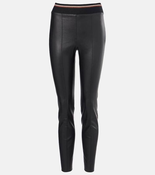 Leather slim pants
