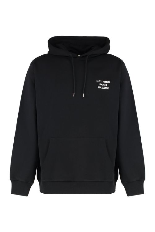 Drôle De Monsieur Slogan Cotton Hoodie